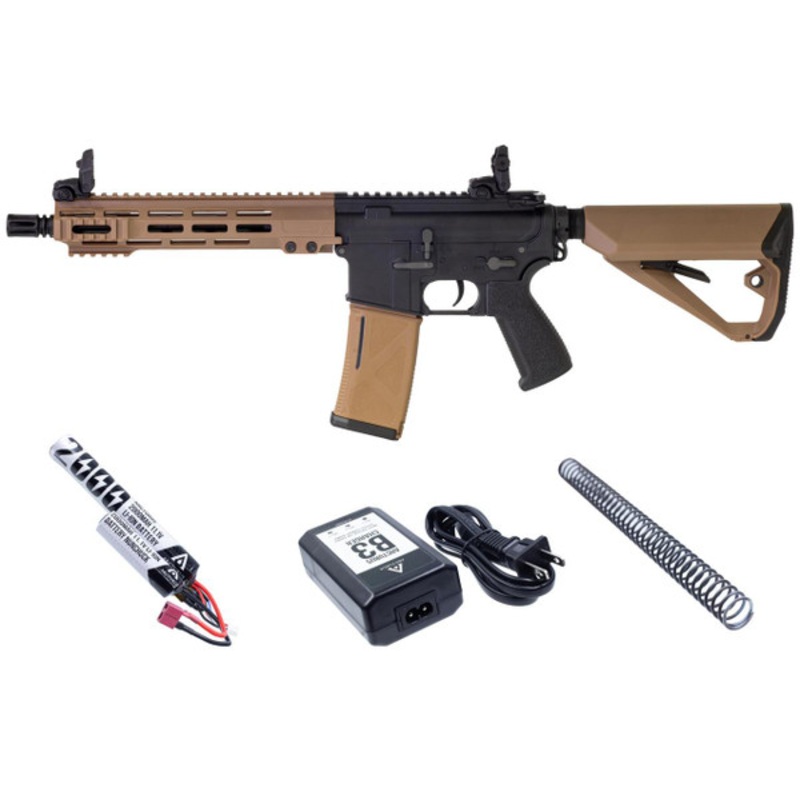 Arcturus LWT MK-I CQB 10 AEG Sport ARC SE Airsoft Rifle Starter Pack, Black/Tan