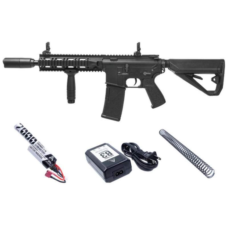 Arcturus LWT MK-II CQB 10 AEG Sport ARC SE Airsoft Rifle Starter Pack, Black