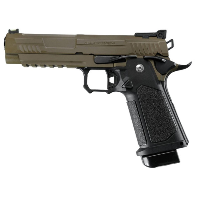 ARCTURUS Vanguard 5 Hi-Capa GBB Airsoft Pistol, Black/Tan