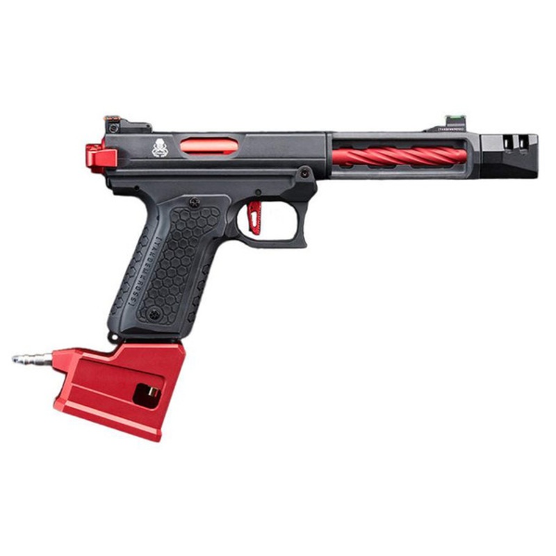 Custom Lancer Tactical RED RACER Tandemkross CTHULHU GBB Airsoft Pistol, Red/Black