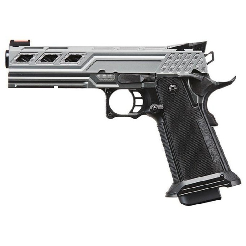 Dr. Black Zeta Custom 5.1 Hi-Capa GBB Airsoft Pistol, Gray/Black