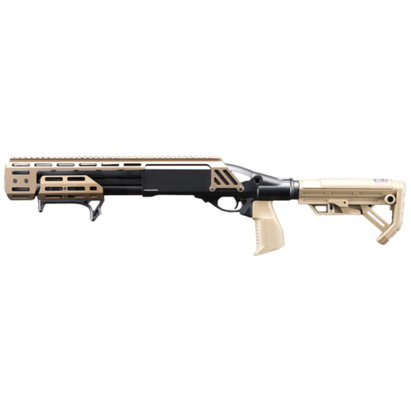 Golden Eagle Alpha Tactical Production A.T.P. Doomsday CO2 Gas Pump-Action Airsoft Shotgun, Tan