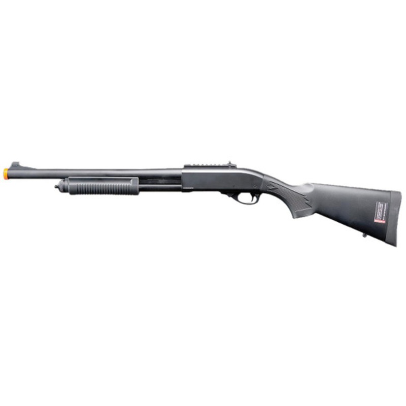 Golden Eagle M8870 3/6-Shot Pump Action CO2 Gas Airsoft Shotgun w/ Ghost Ring Iron Sights, Black