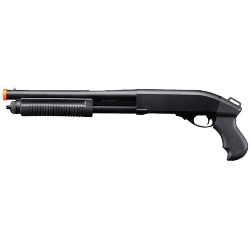 Golden Eagle M8881 3/6-Shot Pump Action Gas Airsoft Sawed-Off Shotgun, Black