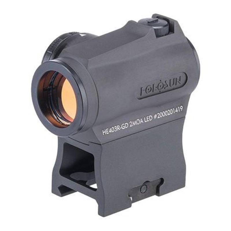 HOLOSUN Compact Gold Dot Optical Sight w/ Low Profile & Lower 1/3 Mount, Black