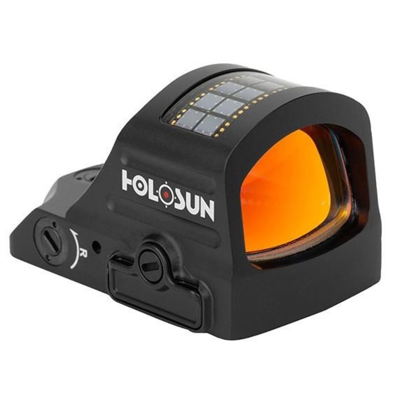 HOLOSUN HS407C X2 Solar w/ Battery Powered Micro Dot Reflex Sight w/ Green Dot Reticle, Black