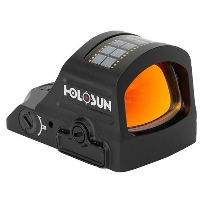HOLOSUN HS407C X2 Solar w/ Battery Powered Micro Dot Reflex Sight w/ Red Dot Reticle, Black