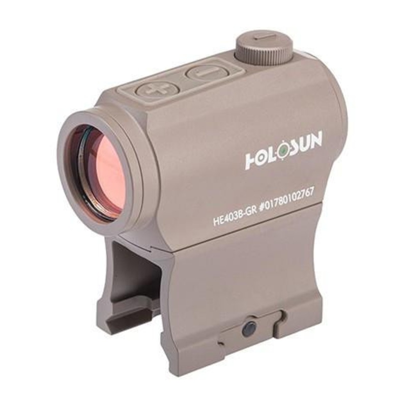 HOLOSUN Shake Awake Compact Green Dot Sight w/ Low & AR Mount, Flat Dark Earth