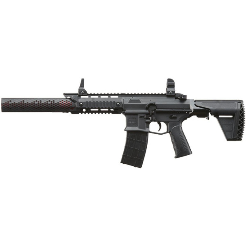 Lancer Air Hydra .177 Cal CO2 M4 PDW BB Rifle, Black