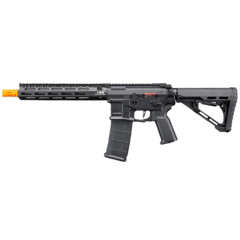 Lancer Tactical Gen 4 Predator SBR Airsoft AEG Rifle w/ BCM Gunfighter 10 Rail System & Nebula II ETU, Black