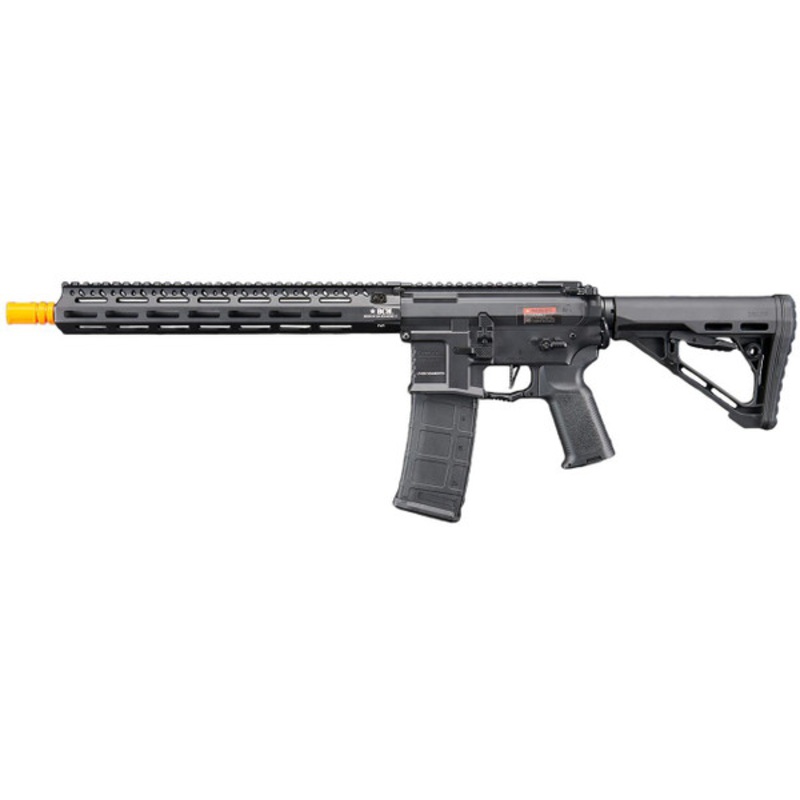 Lancer Tactical Gen 4 Predator SBR Airsoft AEG Rifle w/ BCM Gunfighter 13 Rail System & Nebula II ETU, Black