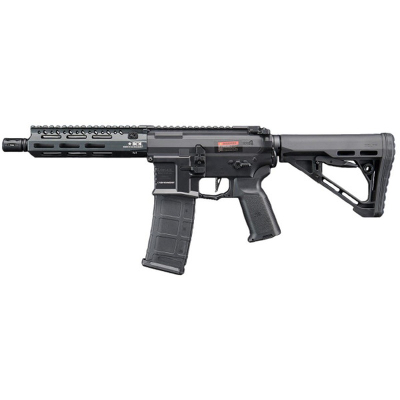 Lancer Tactical Gen 4 Predator SBR Airsoft AEG Rifle w/ BCM Gunfighter 7 Rail System & Nebula II ETU, Black