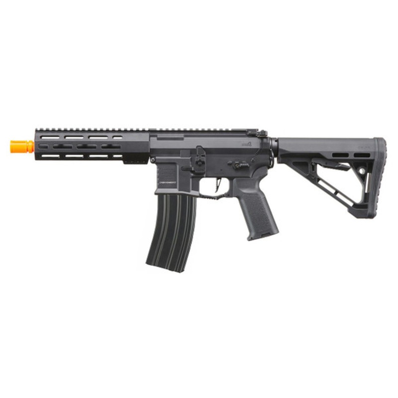 Lancer Tactical Gen 4 Predator SBR Airsoft AEG Rifle w/ PTS SR 7.5 Rail System & Nebula II ETU, Black