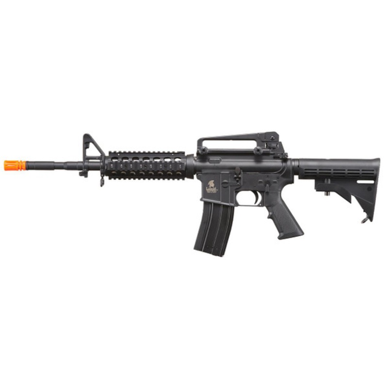 Lancer Tactical M4A1 RIS Full Metal GBB Airsoft Rifle, Black