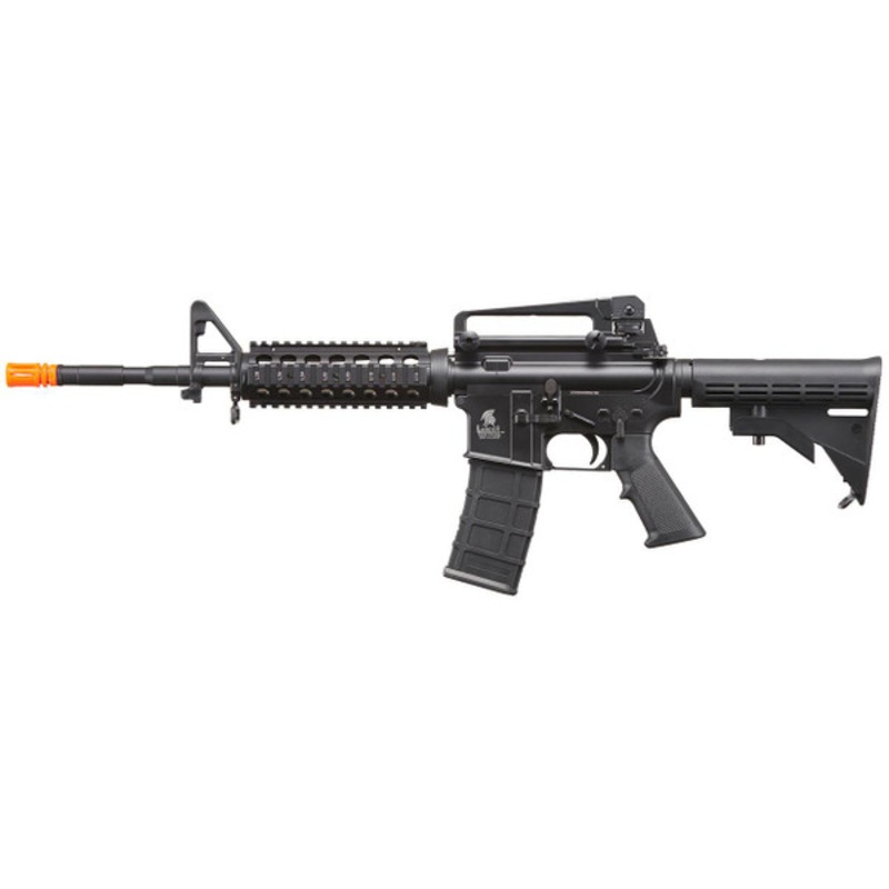 Lancer Tactical M4A1 RIS Full Polymer GBB Airsoft Rifle, Black