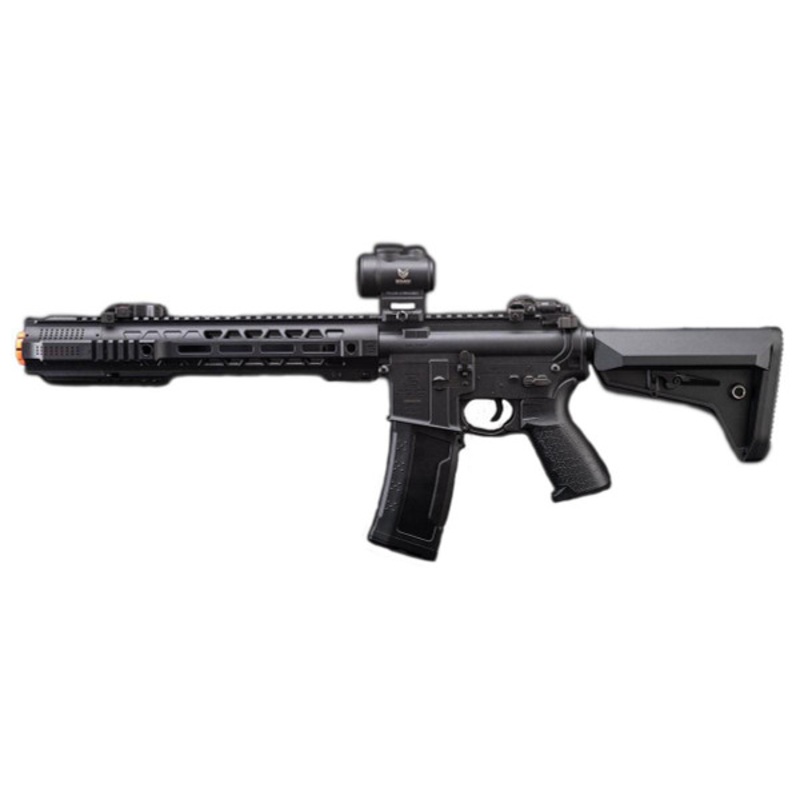6mmProShop SAI GRY 10.5 AR-15 Airsoft AEG Rifle, Black