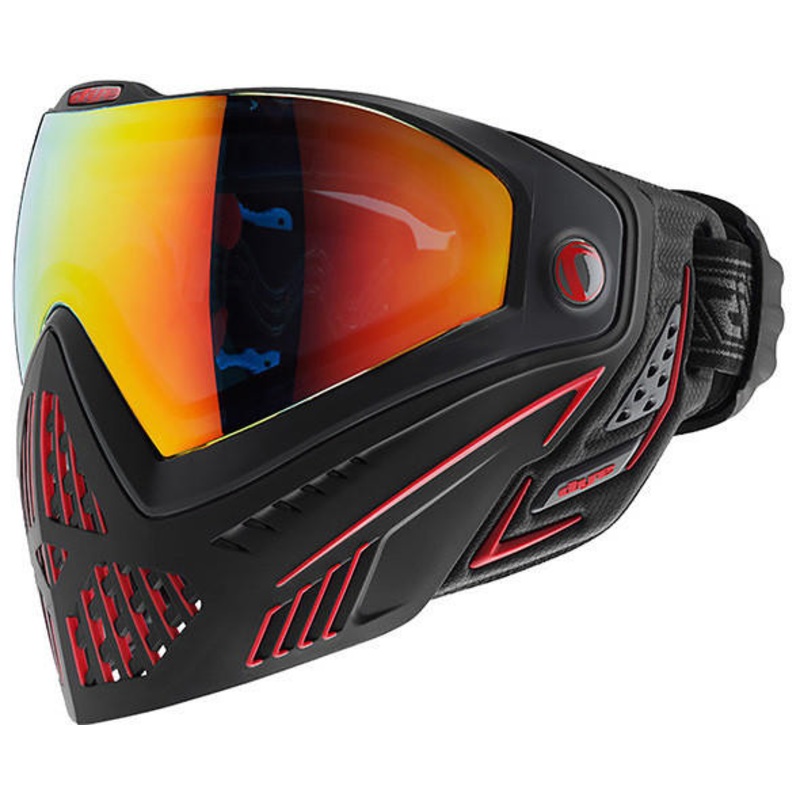 Dye i5 Pro 2.0 Airsoft Full Face Mask, Fire/Black/Red