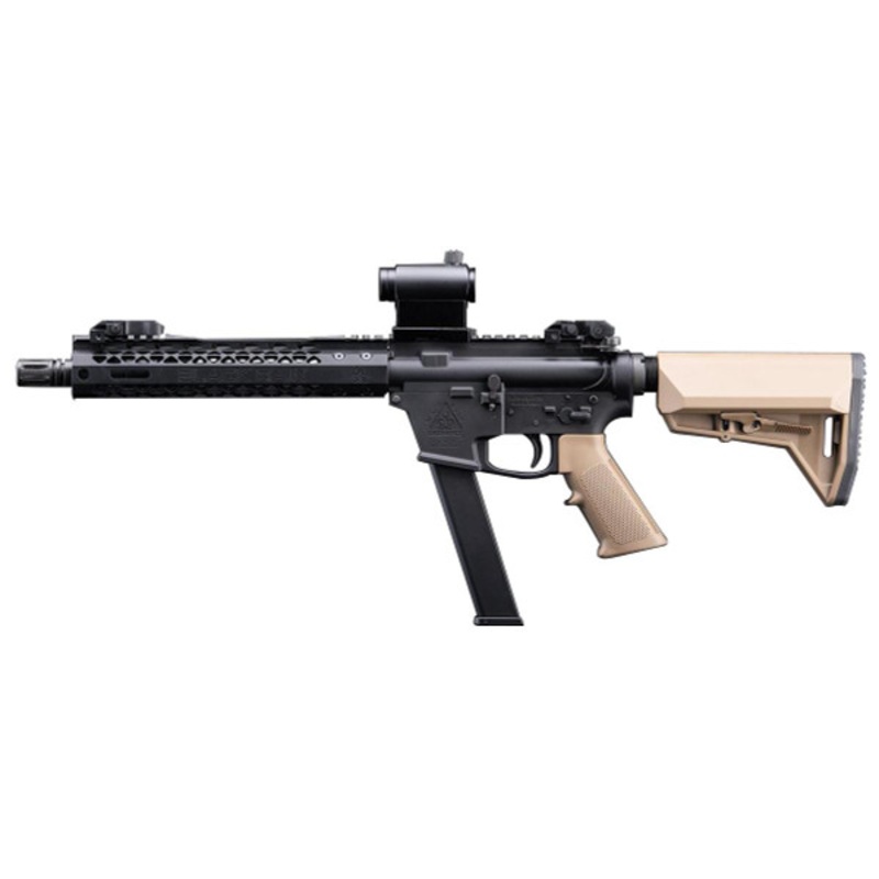 EMG Black Rain Ordnance BRO 9mm Carbine GBB Airsoft Rifle, Black/Tan