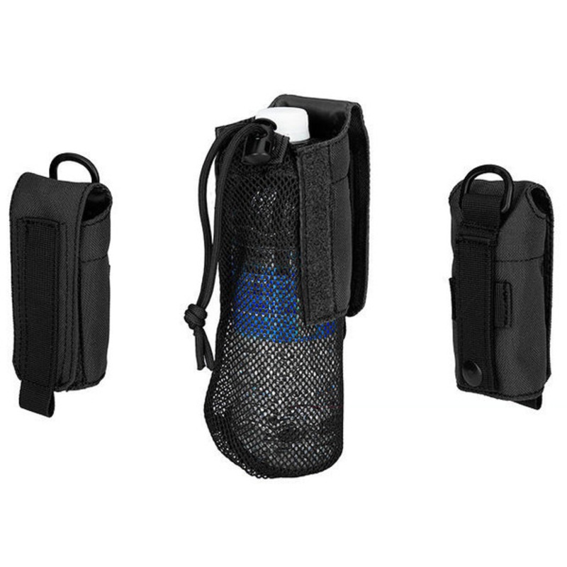 G-Force Tactical 1000D Nylon Folding Water Bottle Bag II, Black