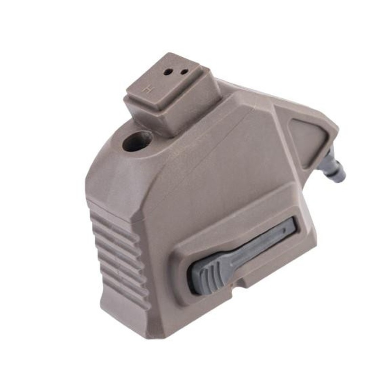 ICS EMG Master Mods M4 HPA Magazine Adapter for GBB Airsoft Pistols, Tan