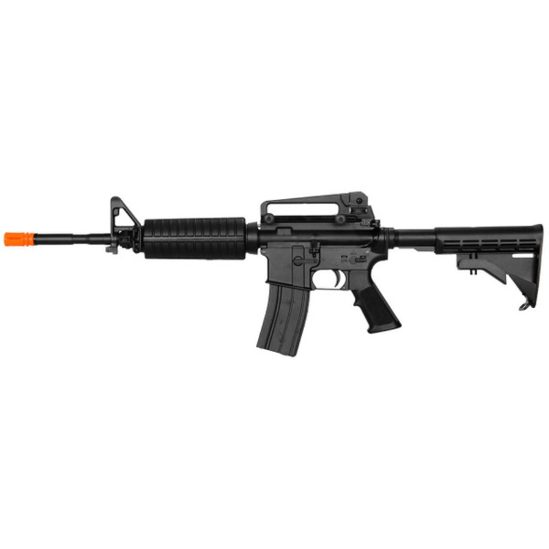 Lancer Tactical M4A1 Gas Blowback Carbine Airsoft Rifle, Black