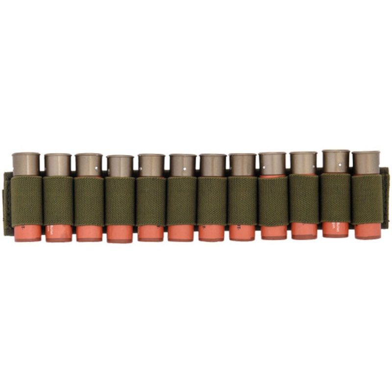Lancer Tactical Shotgun Shells 12rd Holder For Sling or Belt, OD Green