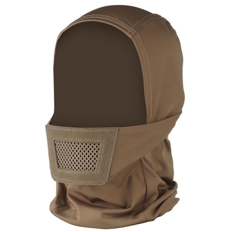 Matrix Knight Balaclava Headgear w/ Mesh Mouth Protector, Tan