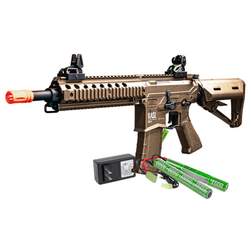 Valken ASL Mod-M AEG Airsoft Gun w/ Battery & Charger Combo, Desert Tan