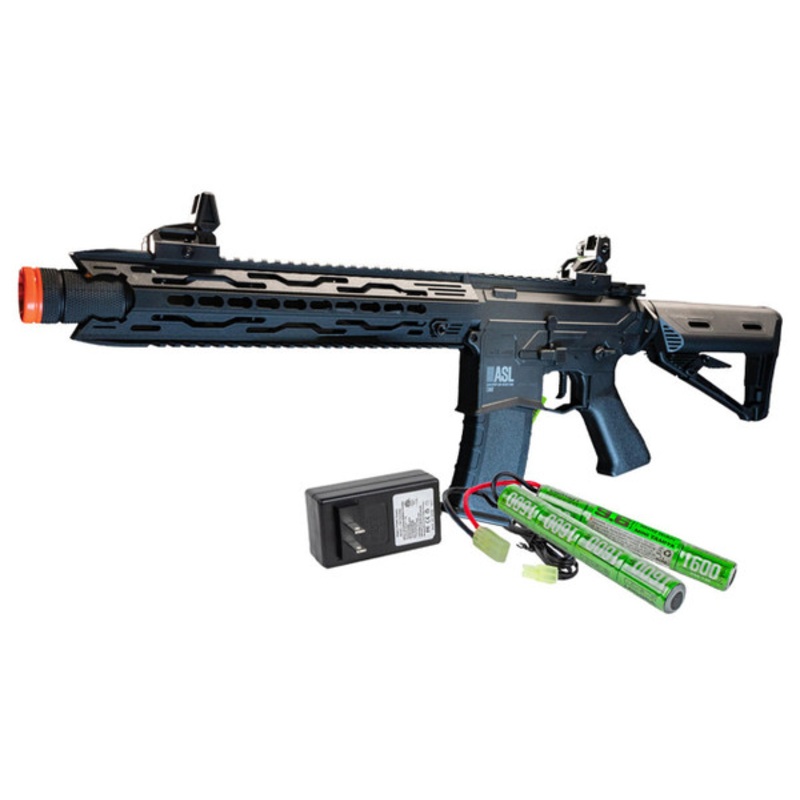 Valken ASL TRG AEG Airsoft Gun w/ Battery & Charger Combo, Black