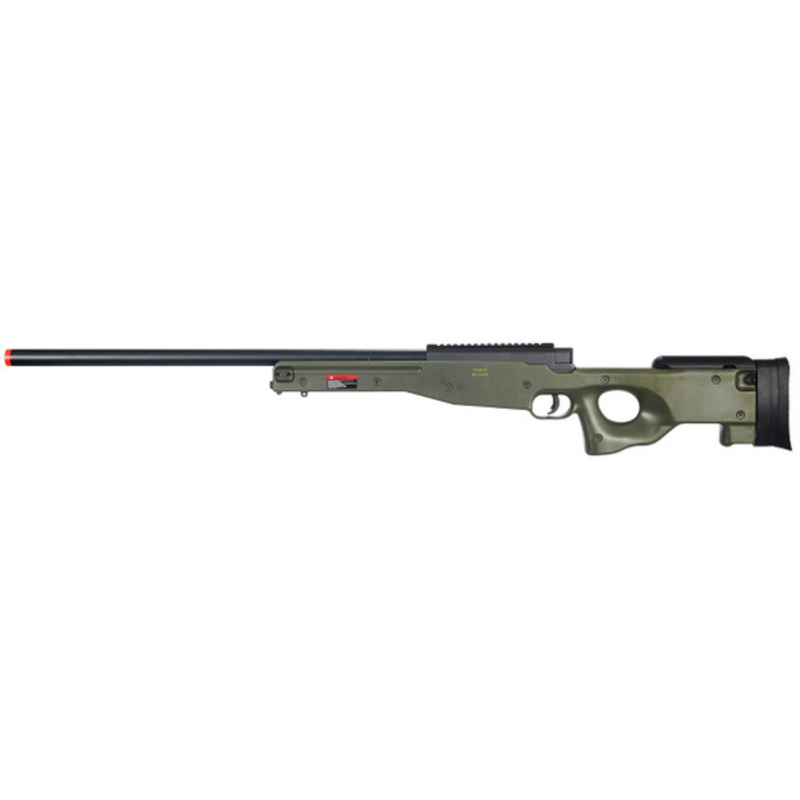 Well L96 AWP Bolt Action Airsoft Rifle w/ Optic RIS, OD Green