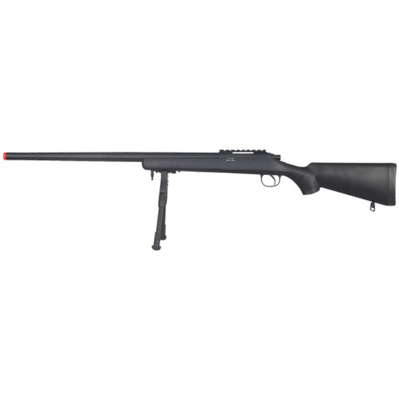 Well VSR-10 Bolt Action Airsoft Sniper Rifle w/ Bipod, Black