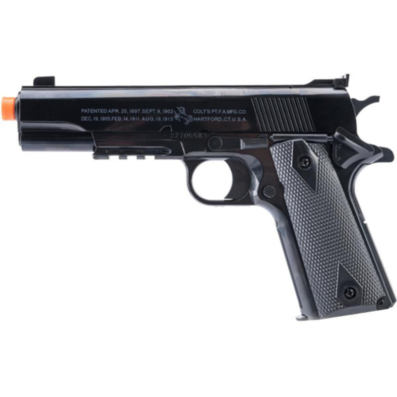 Cybergun Colt M1911A1 Full Size Spring Airsoft Pistol w/ Extra Mag, Black