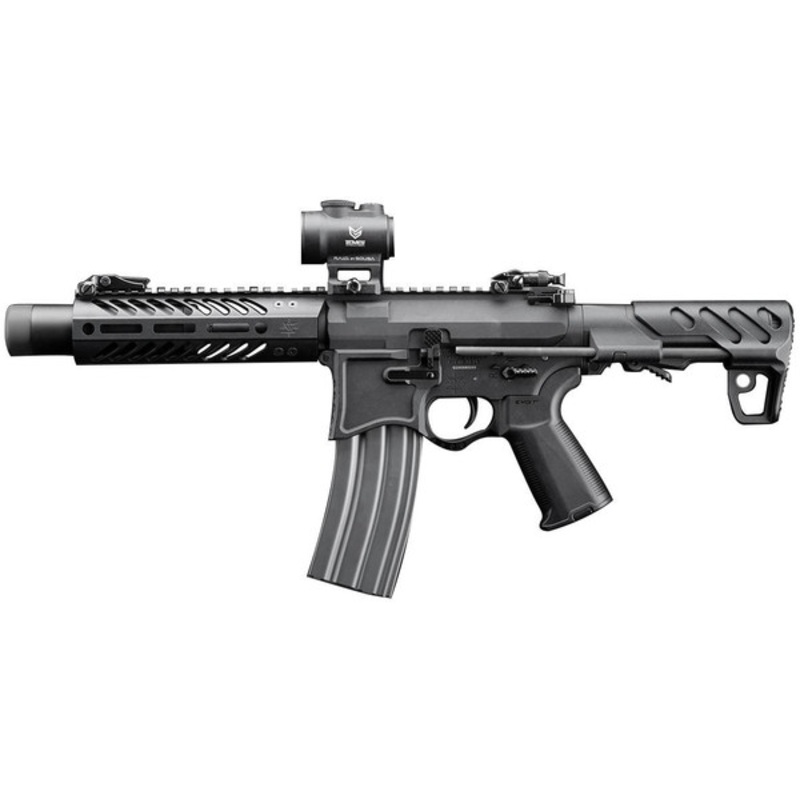 EMG Seekins Precision Licensed PDW SP223 SBR8 7 M-LOK Airsoft AEG Rifle, Black