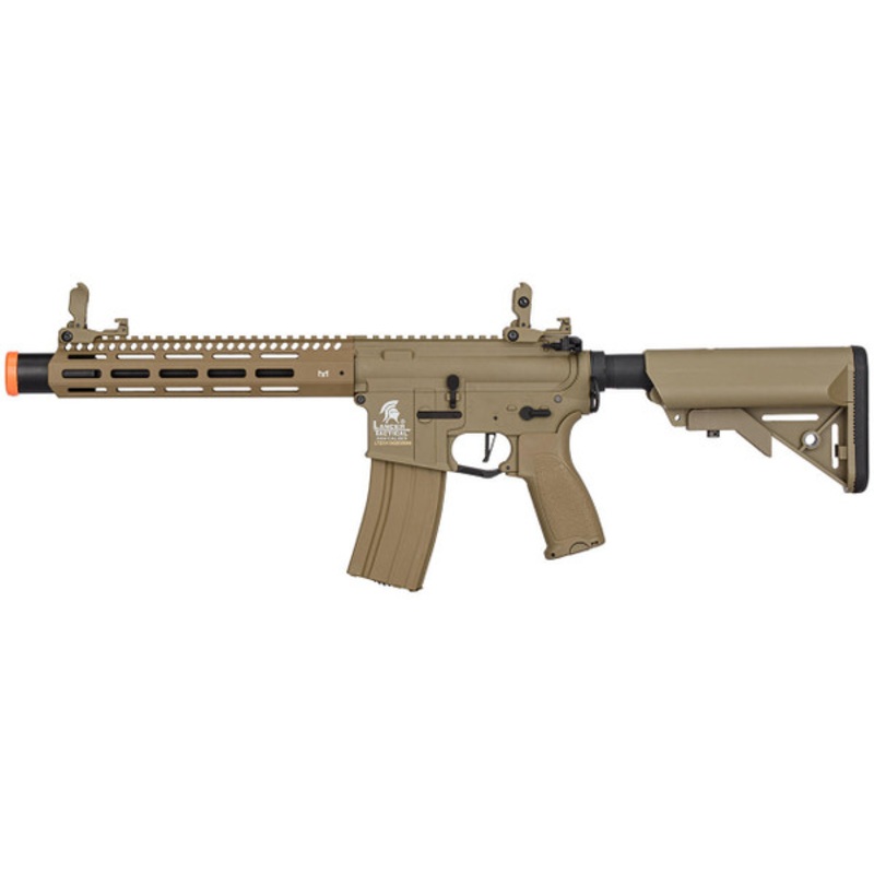 Lancer Tactical Hybrid Gen 2 Hellion M4 SPC Hybrid 10 ETU Airsoft AEG Rifle, Tan