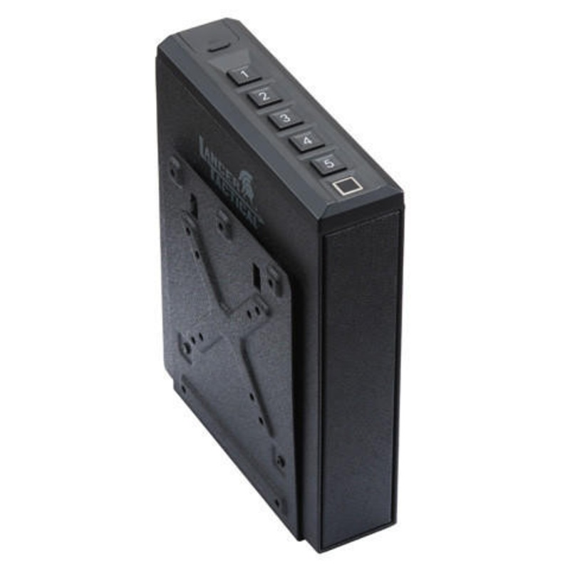 Lancer Tactical Wall Mounted Biometric Gun Safe Box, Black