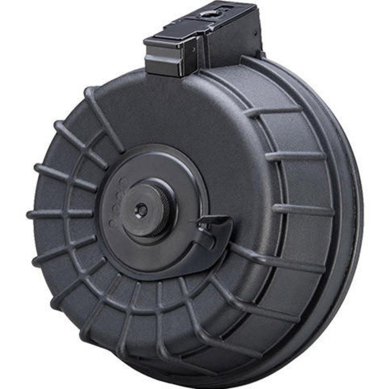LCT LCK-16 2000 Round High-Cap Electric Winding Drum Airsoft Magazine, Black