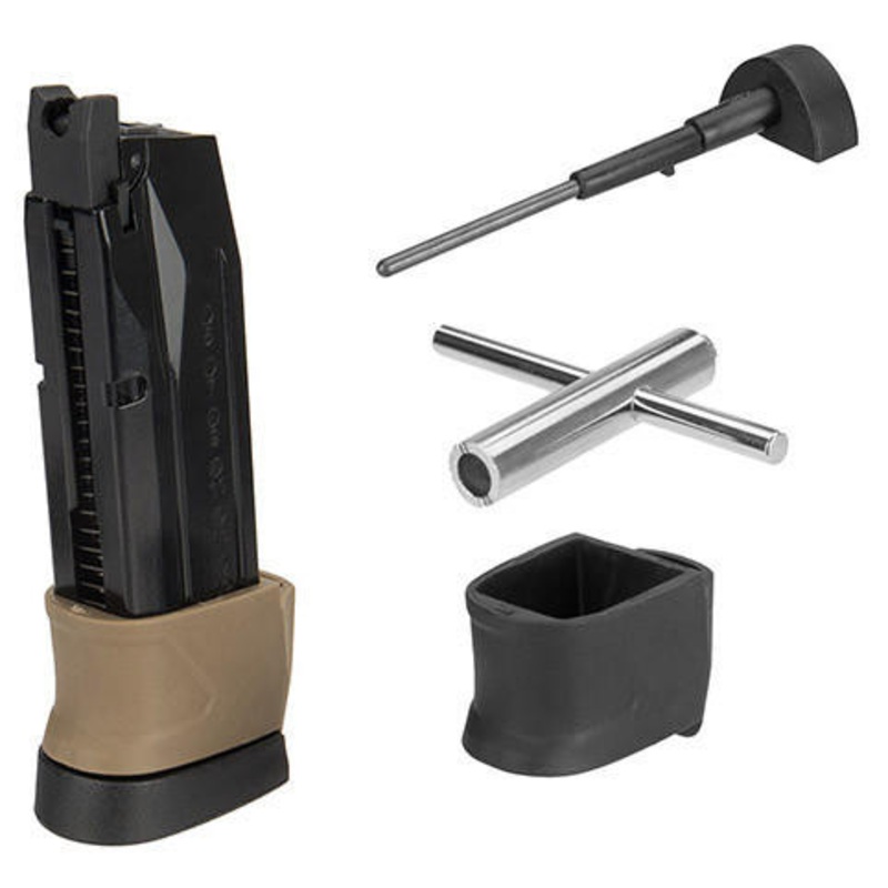 WE Tech 22rd Big Bird CO2 Magazine Set w/ Mag Extenders and Tools, Black
