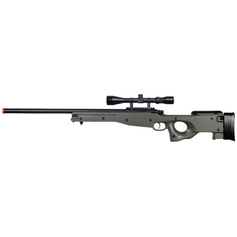 AGM Bolt Action Airsoft Sniper Rifle w/ Scope, OD Green