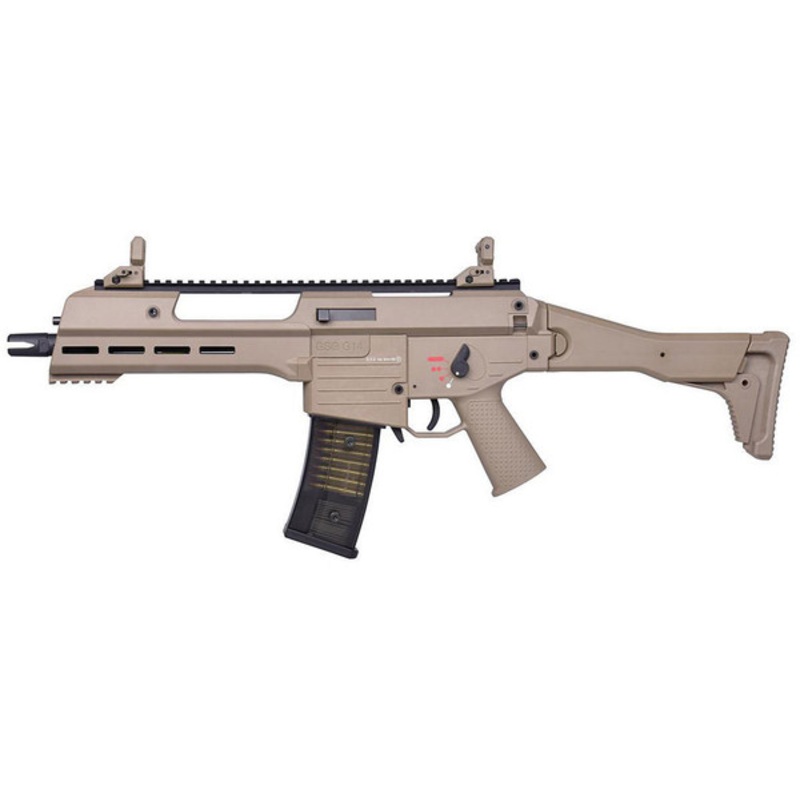 ARES GSG Tactical G14 Carbine Electric Blowback Airsoft AEG Rifle, Dark Earth