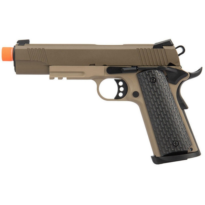 Army Armament Full Metal R28 1911 Gas Blowback Airsoft Pistol, Tan