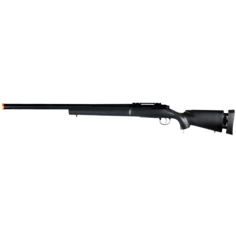 Atlas Custom Works M24 Bolt Action Rifle Airsoft Sniper Rifle w/ Adjustable Stock, Black