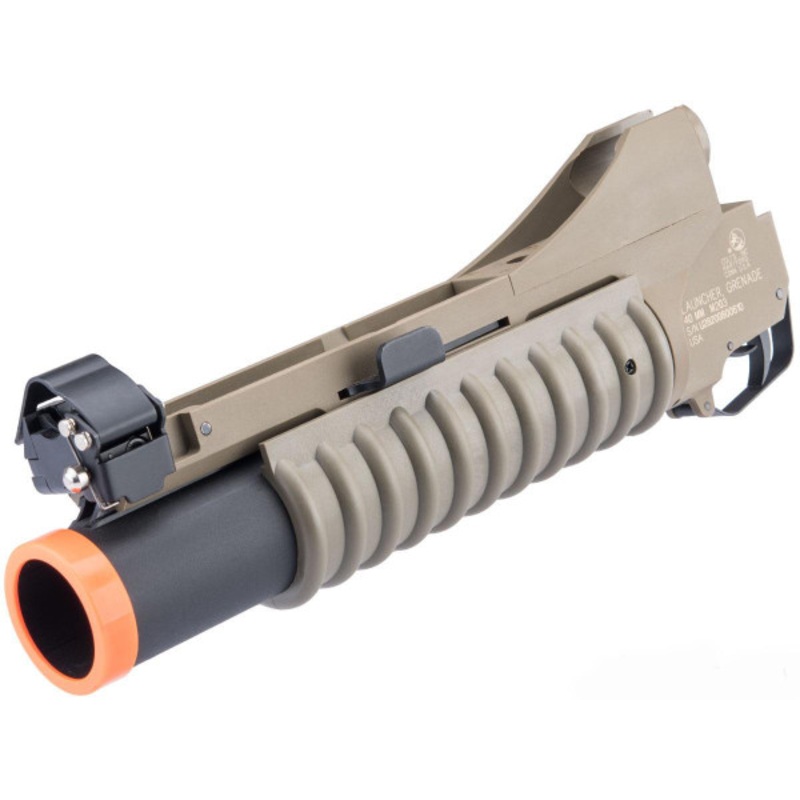 Cybergun Colt M203 40mm Short Grenade Launcher for M4 / M16 Series Airsoft Rifles, Dark Earth