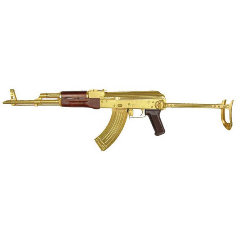 E&L AKMS 24K Gold Plated 10 Years Anniversary Limited Edition Airsoft AEG Rifle, Two-Tone