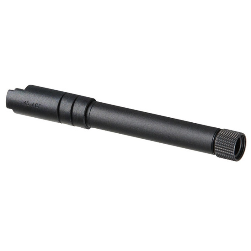 KJW Metal Threaded Barrel for WE / Marui / KJW 5.1 Hi-Capa MEU 1911 Series Airsoft GBB Pistols, Black