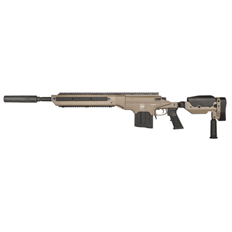 Lancer Tactical Bolt Action Airsoft Sniper Rifle w/ Folding Stock, Dark Earth
