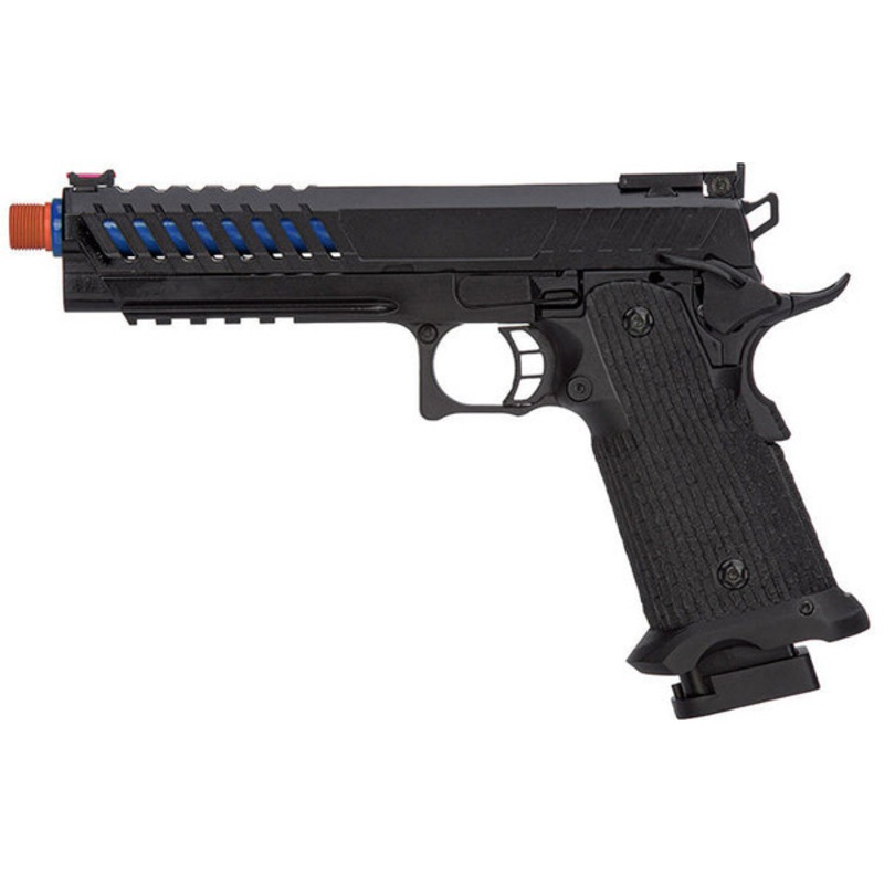 Lancer Tactical Knightshade Hi-Capa GBB Airsoft Pistol, Black/Blue