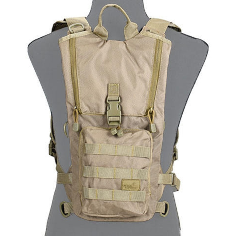 Lancer Tactical Lightweight Hydration Backpack, Coyote Brown