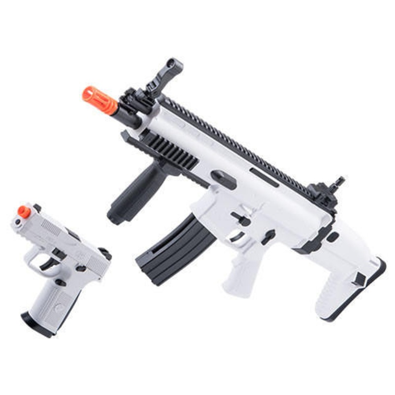 SoftAir FN Herstal SCAR-L & FNS-9 Spring Pistol Kit, Blizzard White