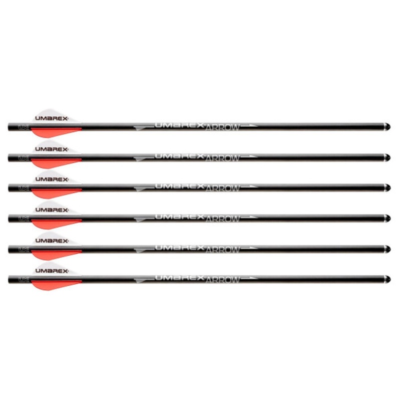Umarex Carbon Fiber AirJavelin Arrows w/ Field Tip, 6 Pack, Black