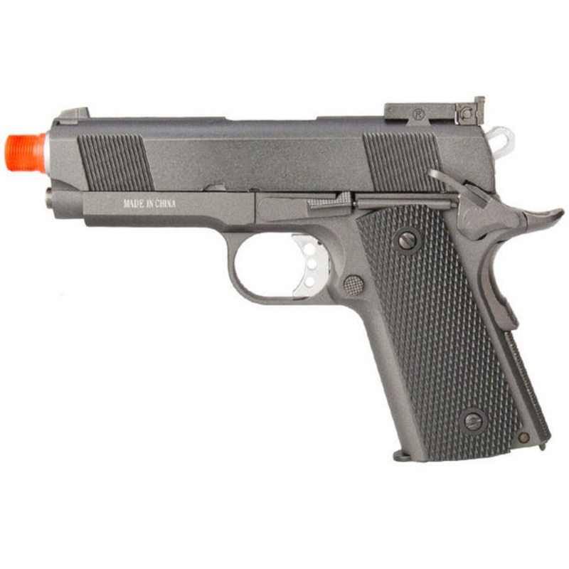 Well G193 Gas Powered Blowback Airsoft Pistol, Gray